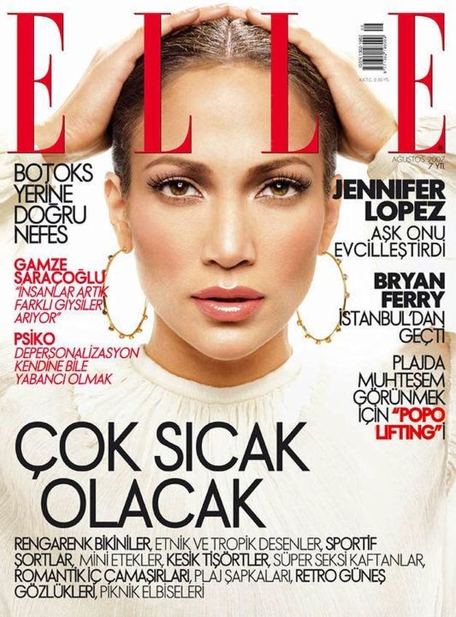 ELLE TURKEY magazine side cover  August 2007